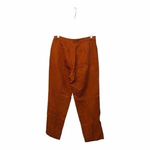 Vintage Chico's Design Women’s Burnt Orange Silk/Linen Pants